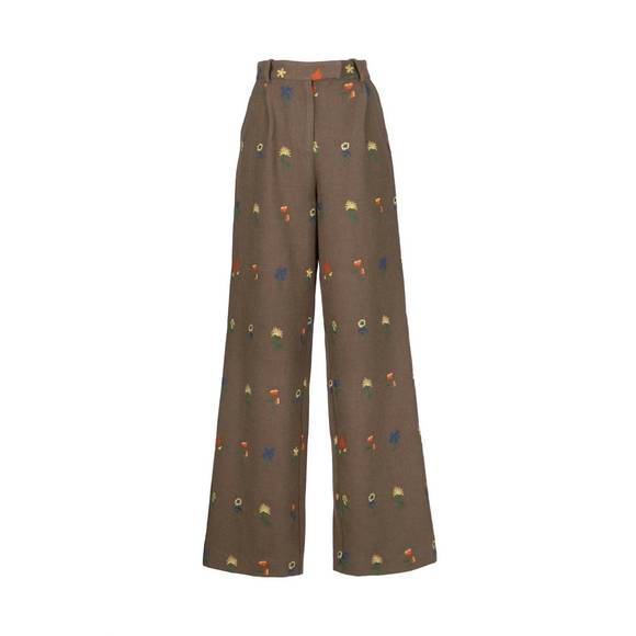NEW CELIA B chesnut trousers in brown - Picture 4 of 4
